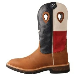Twisted X Menin.s Light Brown 12in. Texas Flag Soft Toe Work Boot 7 Twisted X Menin.s Light Brown 12in. Texas Flag Soft Toe Work Boot -jeans shop MXB0007 2