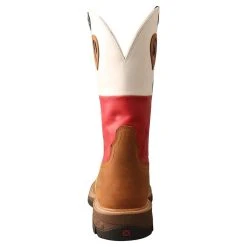 Twisted X Menin.s Light Brown 12in. Texas Flag Soft Toe Work Boot 8 Twisted X Menin.s Light Brown 12in. Texas Flag Soft Toe Work Boot -jeans shop MXB0007 3