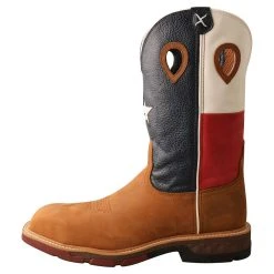 Twisted X Men's Light Brown 12in. Texas Flag Nano Toe Work Boot -jeans shop MXBN004 2