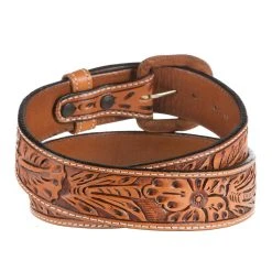 Vogt Silversmiths 1.5in. Russet Sheridan Floral Tooled Belt 5 Vogt Silversmiths 1.5in. Russet Sheridan Floral Tooled Belt -jeans shop NRS41 405 2