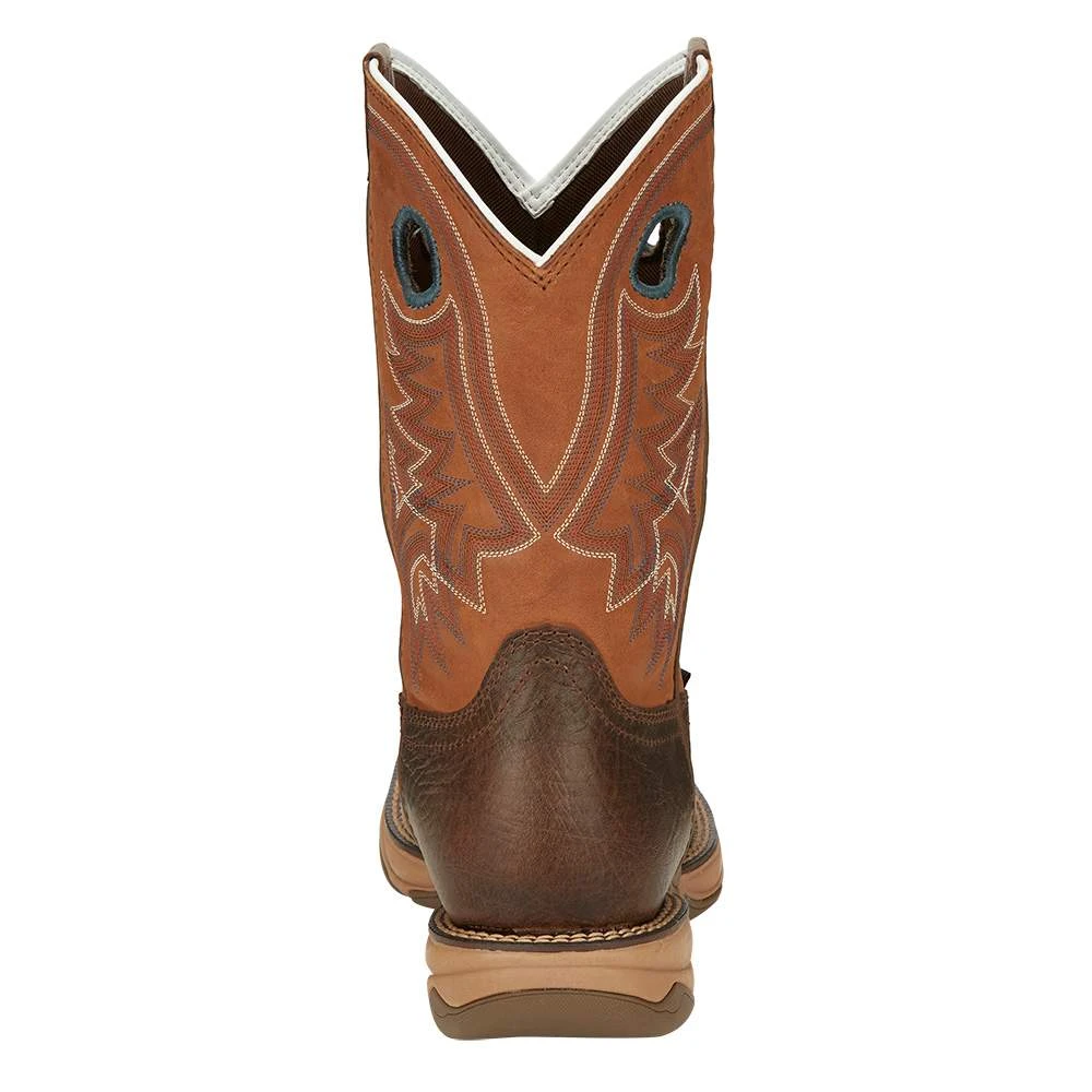 Tony Lama Men's 3R Lopez Brown 11in. Waterproof Square Steel Toe Work Boot 4 Tony Lama Men's 3R Lopez Brown 11in. Waterproof Square Steel Toe Work Boot - Image 4