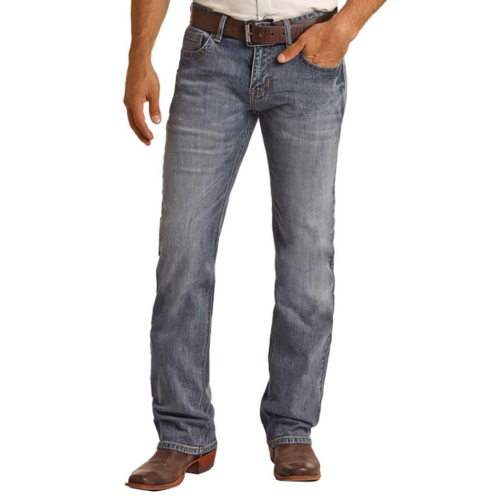 Rock N Roll Cowboy Men's Medium Wash Pistol Straight Jean 2 Rock N Roll Cowboy Men's Medium Wash Pistol Straight Jean - Image 2