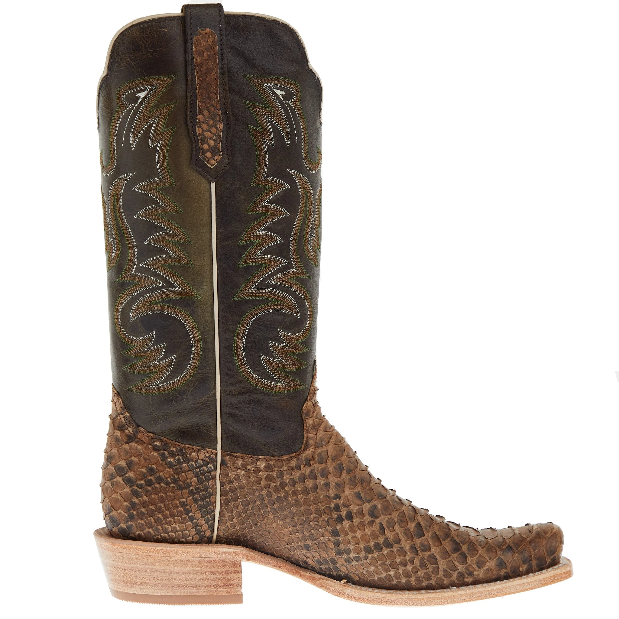 R. WATSON BOOTS R Watson Boots Men`s Beige Python 13in Carbon Damiana Top Cowboy Boot 5 R. WATSON BOOTS R Watson Boots Men`s Beige Python 13in Carbon Damiana Top Cowboy Boot - Image 5