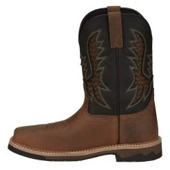 Justin Boots Men`s Stampede Bolt Pecan Water Buffalo 11` Black Water Buffalo Soft Toe -jeans shop SE4112 3