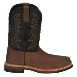 Justin Boots Men`s Stampede Bolt Pecan Water Buffalo 11` Black Water Buffalo Soft Toe -jeans shop SE4112 5