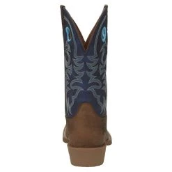 Justin Boots Men's Stampede Peanut Tan 12in Yale Blue Top Square Toe Boot 8 Justin Boots Men's Stampede Peanut Tan 12in Yale Blue Top Square Toe Boot -jeans shop SE7611 4