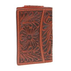 Mf Western Products Tan Floral Money Clip -jeans shop W 67 2