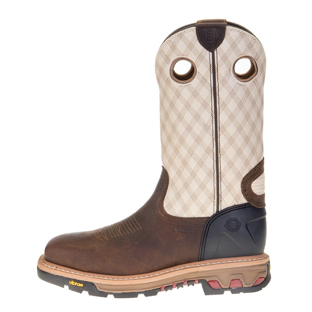 Justin Boots Men's Justin Commander Roughneck Brown 12in. Tan Top Steel Toe Work Boot 3 Justin Boots Men's Justin Commander Roughneck Brown 12in. Tan Top Steel Toe Work Boot - Image 3