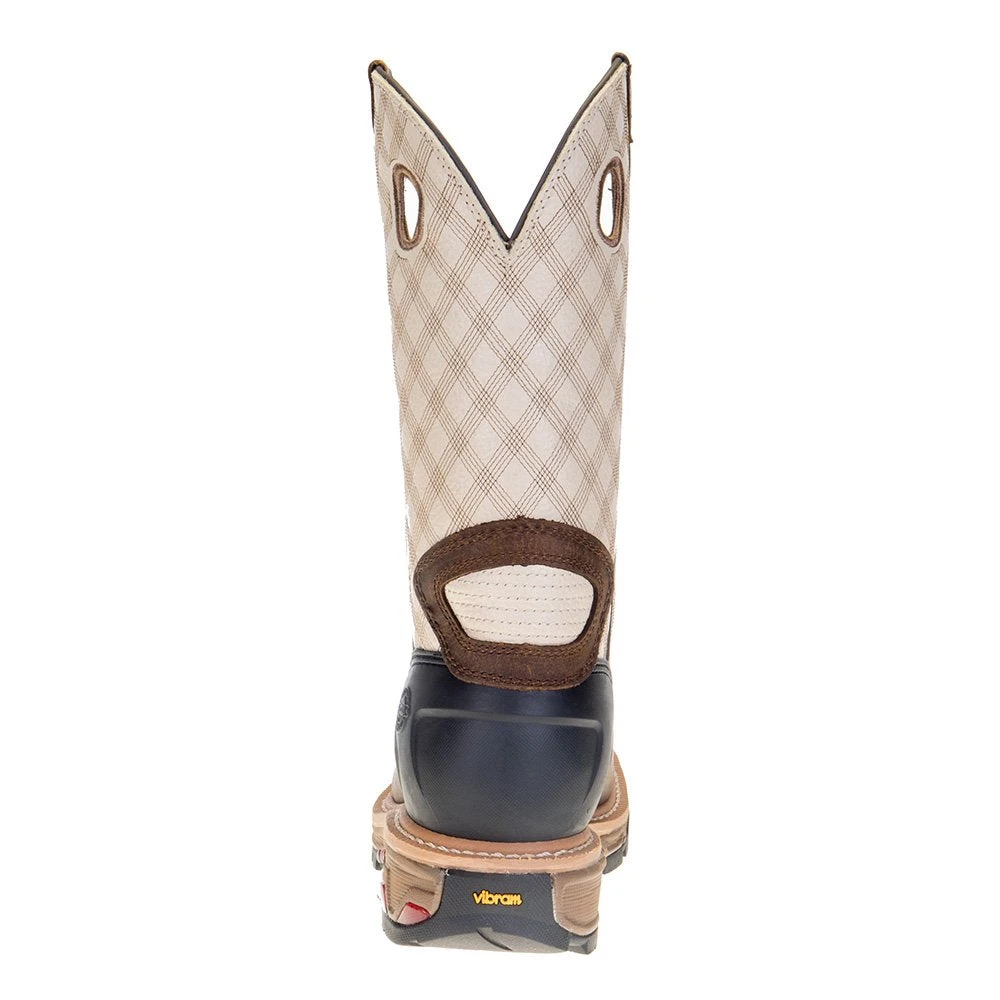 Justin Boots Men's Justin Commander Roughneck Brown 12in. Tan Top Steel Toe Work Boot 4 Justin Boots Men's Justin Commander Roughneck Brown 12in. Tan Top Steel Toe Work Boot - Image 4