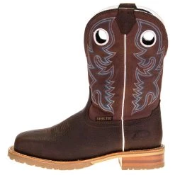 Justin Boot Company Men's Marshal Trailblazer Brown 11in. Brick Red Top H2O Steel Toe Work Boot -jeans shop WK4203 2