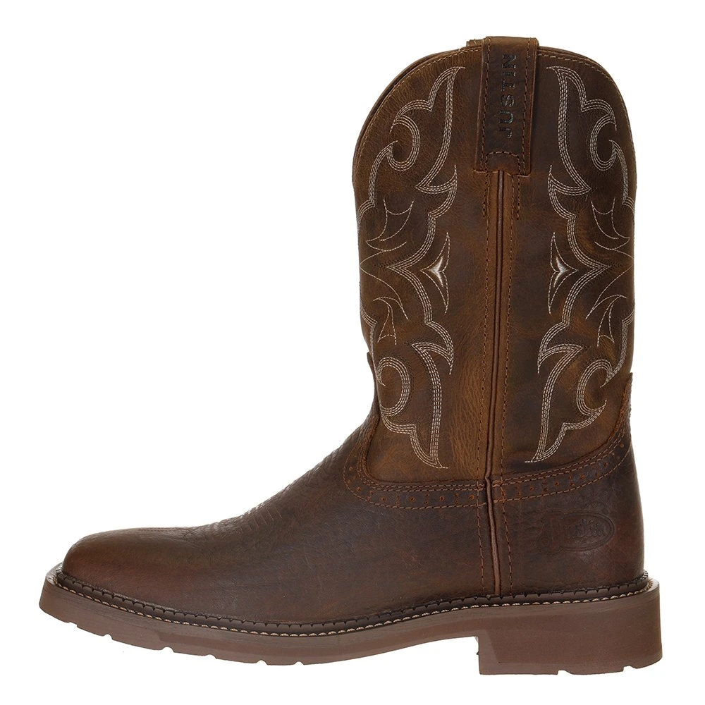 Justin Boot Company Men's Stampede Amarillo 11in. Cactus Top Soft Toe Work Boot 3 Justin Boot Company Men's Stampede Amarillo 11in. Cactus Top Soft Toe Work Boot - Image 3