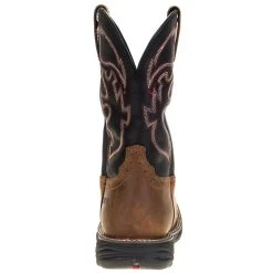 Justin Boot Company Men's Stampede Rush Tan 11in. Black Maldova H2O Comp Toe Work Boot -jeans shop WK4337 3