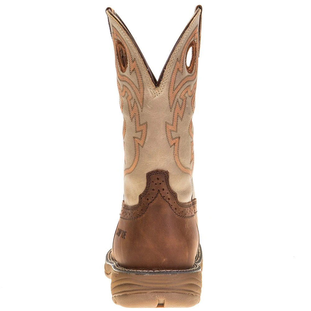 Justin Boots Men's Justin Stampede Rush Rust 11in. Cream Maldova Top Comp Toe Work Boot 4 Justin Boots Men's Justin Stampede Rush Rust 11in. Cream Maldova Top Comp Toe Work Boot - Image 4