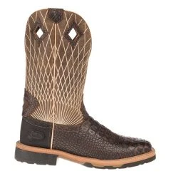 Justin Boot Company Men's Hybrid Whiskey Brown Croc Print 12in. -jeans shop WK4832 4