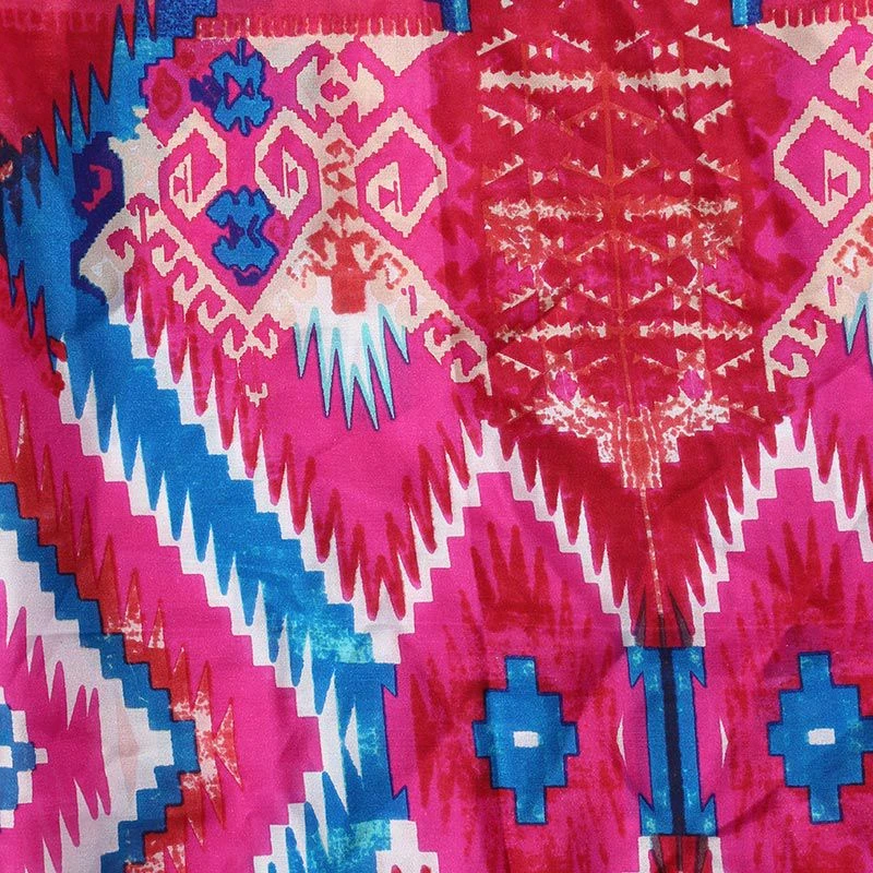 Wyoming Traders Men's Aztec Pink And Blue Wild Rag Scarf 2 Wyoming Traders Men's Aztec Pink And Blue Wild Rag Scarf - Image 2