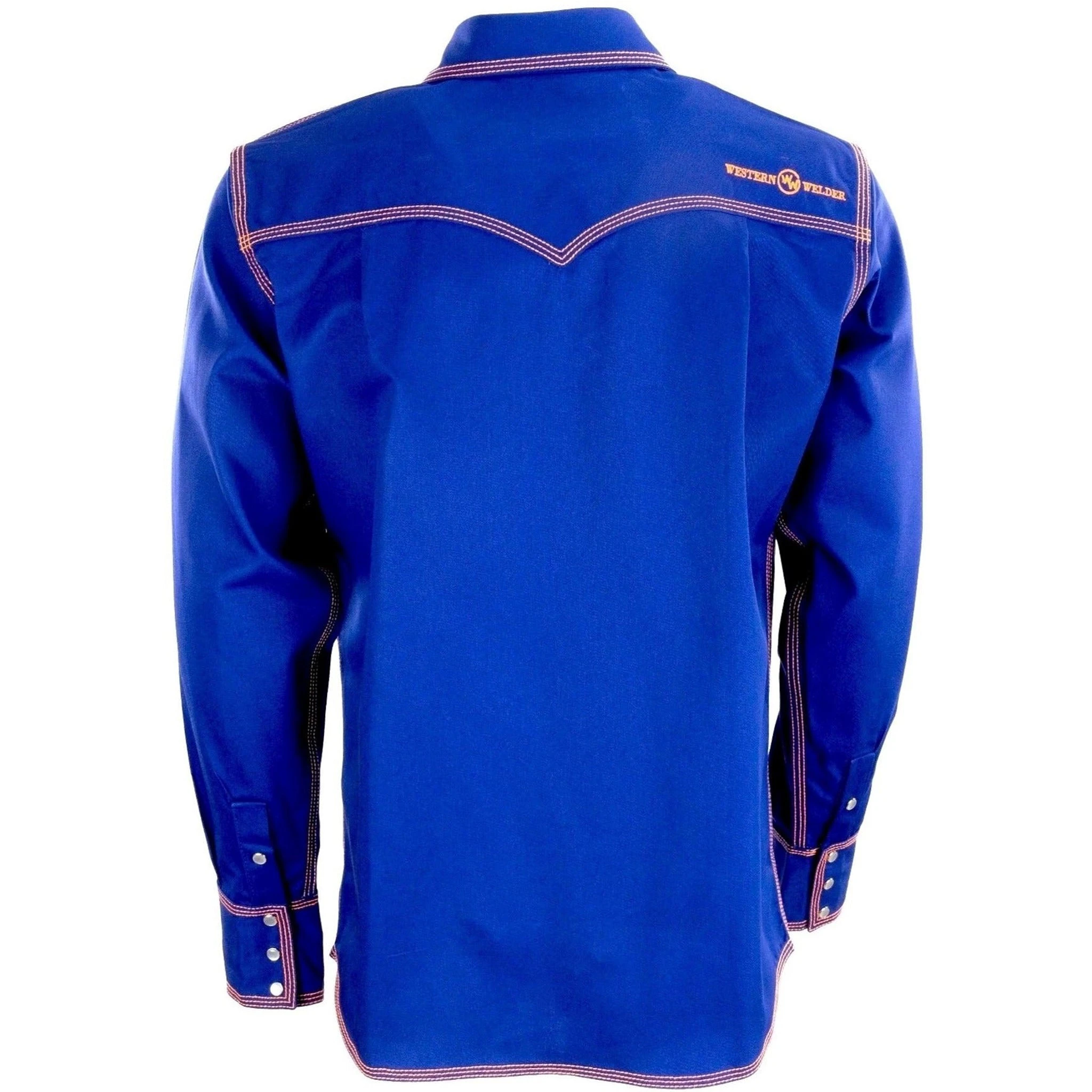 Western Welder Men's Yoke Triple Stitched Cotton Twill Welding Shirt 2 Western Welder Men's Yoke Triple Stitched Cotton Twill Welding Shirt - Image 2