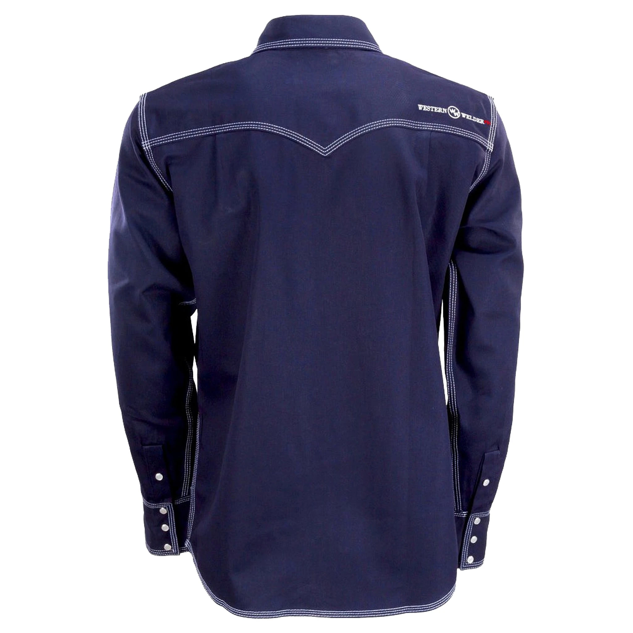 Western Welder Mens FR Yoke Triple Stitched Cotton Twill Welding Shirt 2 Western Welder Mens FR Yoke Triple Stitched Cotton Twill Welding Shirt - Image 2